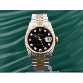 福袋・半額ポスター - クリーニング屋さん専用の通 With Dial Black 16233 Datejust Rolex Big Set Full - Diamonds 野菜