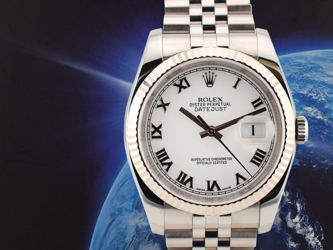 Rolex Datejust 36mm white roman like new