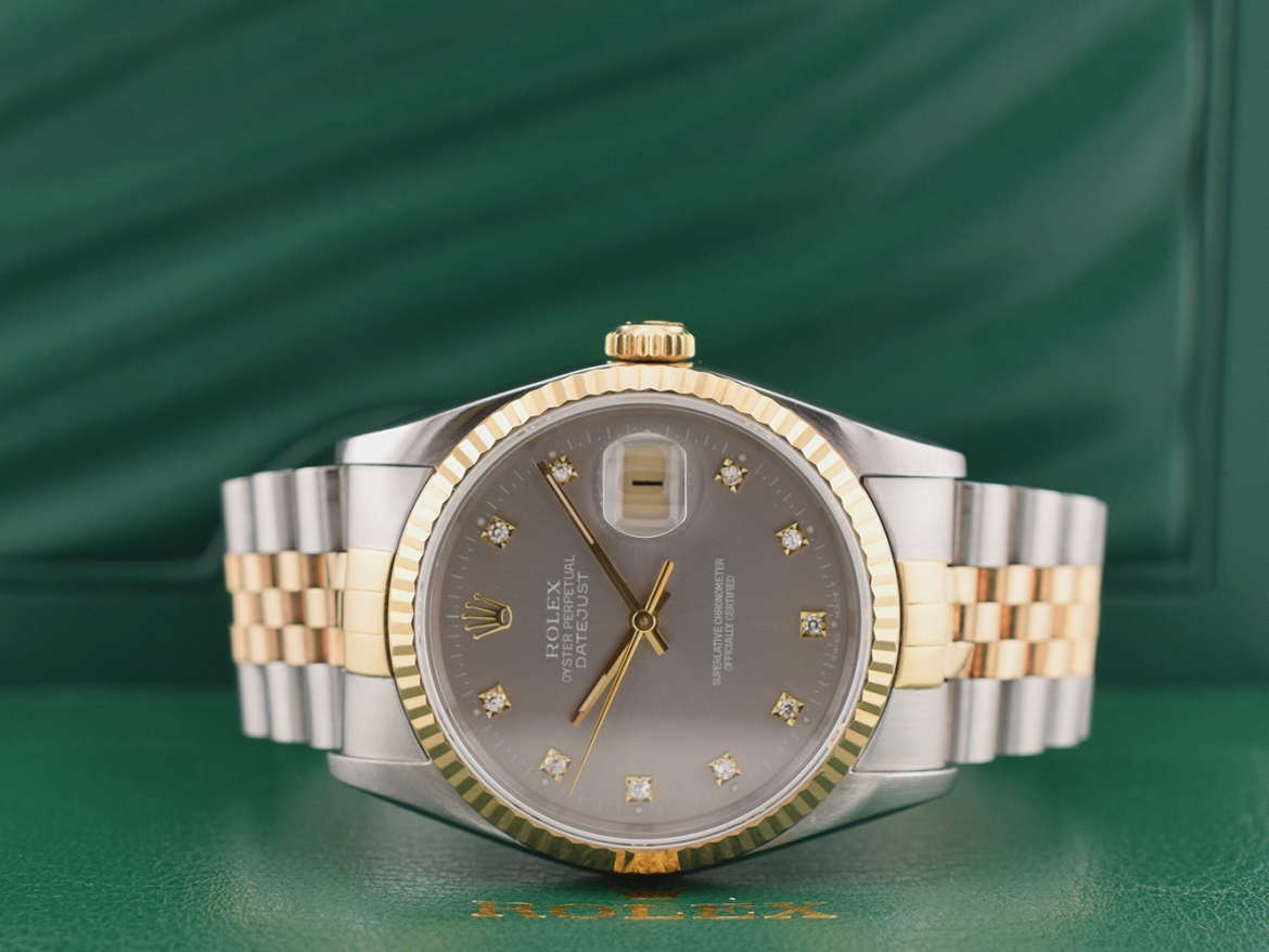 Rolex Datejust 16233 36mm diamonds dial full set