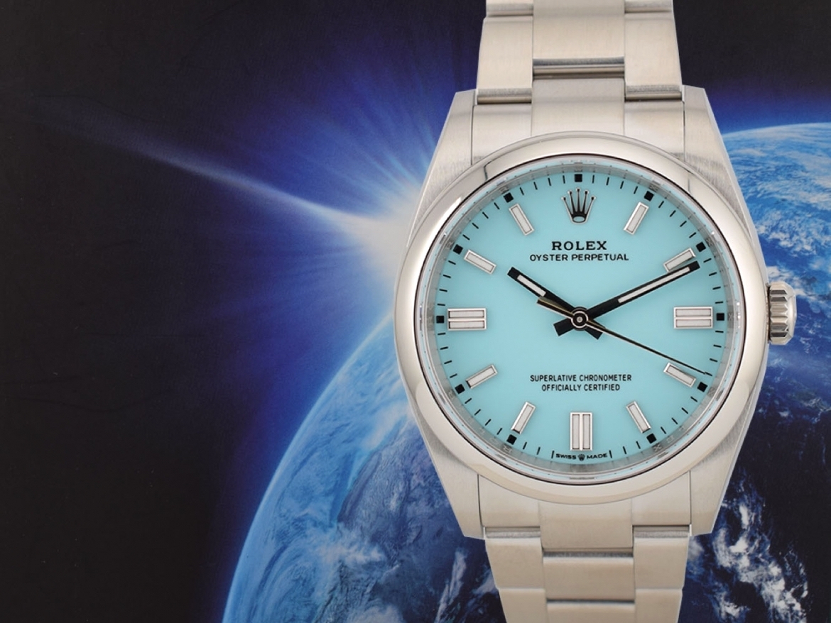 Rolex sky blue cheap